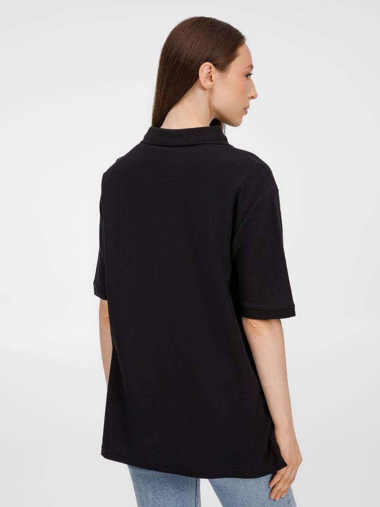 Рубашка поло унисекс Upswing, черная