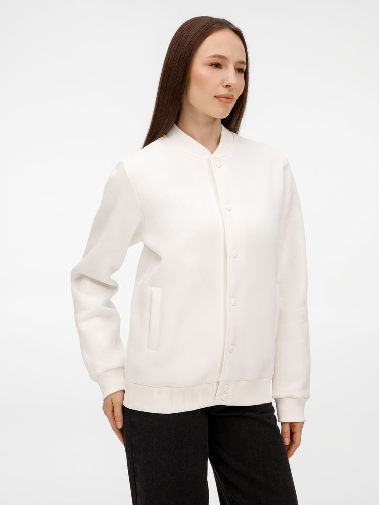 Бомбер унисекс AtmosWear, молочно-белый Бомбер унисекс AtmosWear, молочно-белый