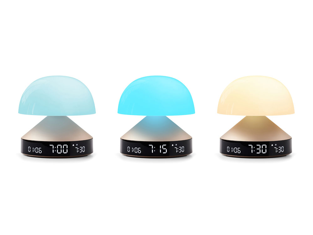 Светильник с часами и световым будильником Mina Sunrise