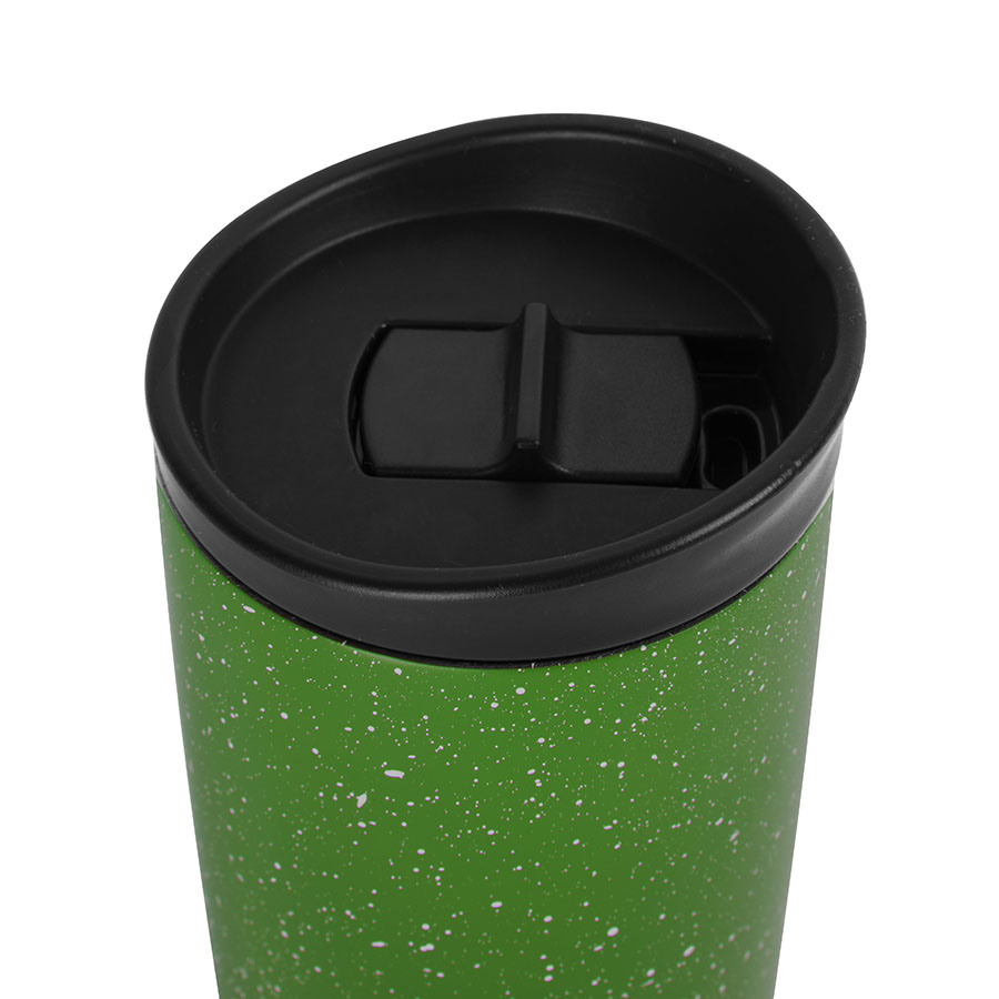 Термокружка вакуумная SPACE;  450 мл; зеленый; металл/пластик