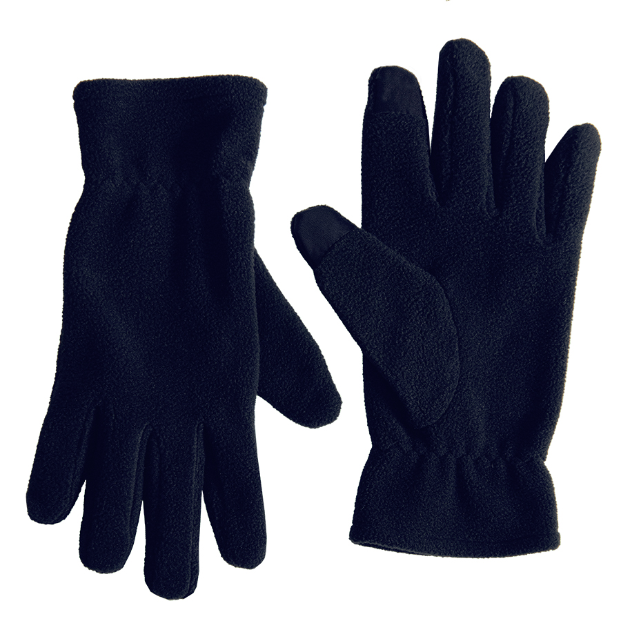 Перчатки флисовые сенсорные TRAIL, темно-синий, S/M, 100% полиэстер, 220 г/м2