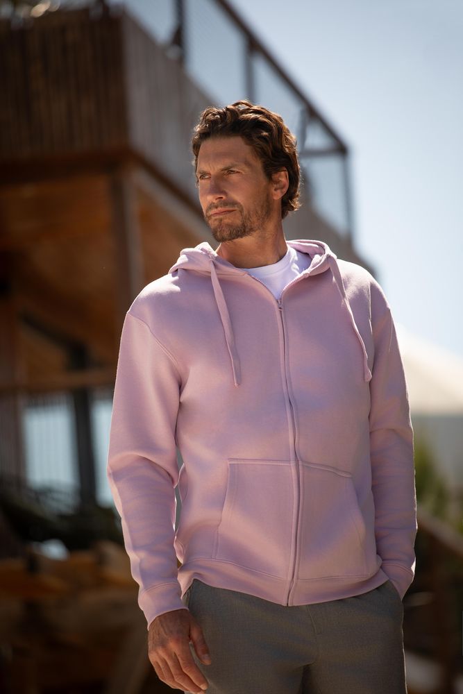 Толстовка мужская на молнии с капюшоном Amsterdam, темно-синяя