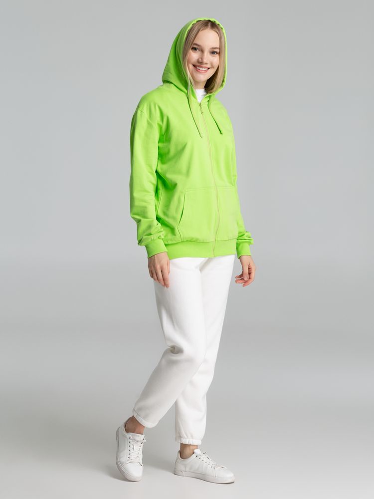 Толстовка на молнии с капюшоном Siverga 2.0, зеленое яблоко Толстовка на молнии с капюшоном Siverga 2.0, зеленое яблоко