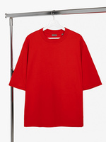 Футболка оверсайз унисекс Kosmos 2.0, красная (алая)