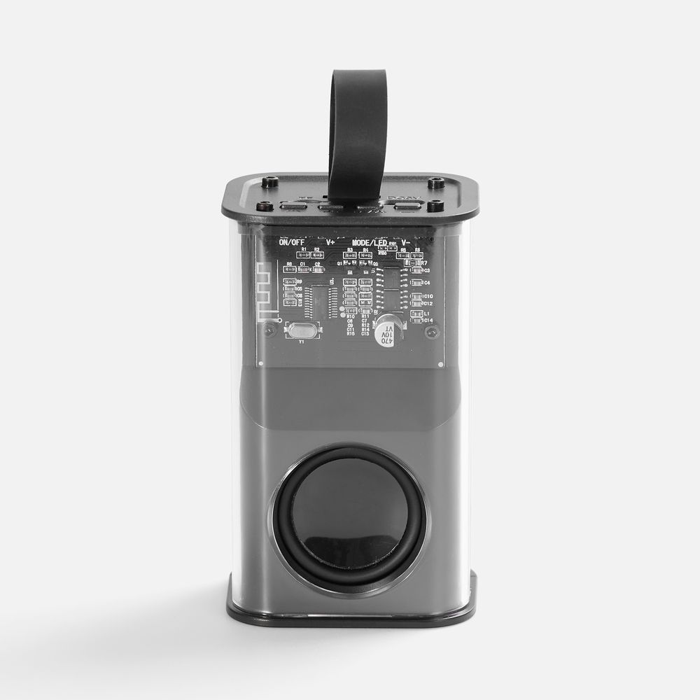 Bluetooth-колонка с подсветкой Groove, серая Bluetooth-колонка с подсветкой Groove, серая