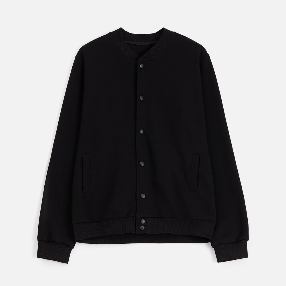 Бомбер унисекс Nuppu, черный Бомбер унисекс Nuppu, черный