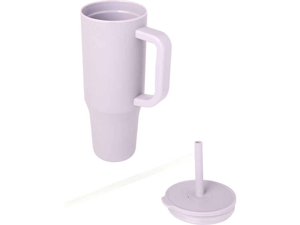 Герметичная термокружка Brady с силиконовой трубочкой, переработанная сталь, 900 мл