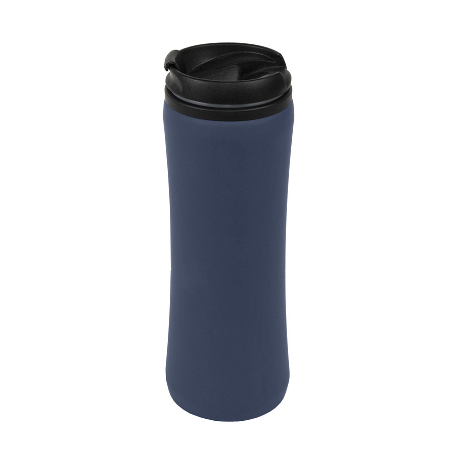 Термокружка FLOCK;  450 мл; черный; пластик/металл