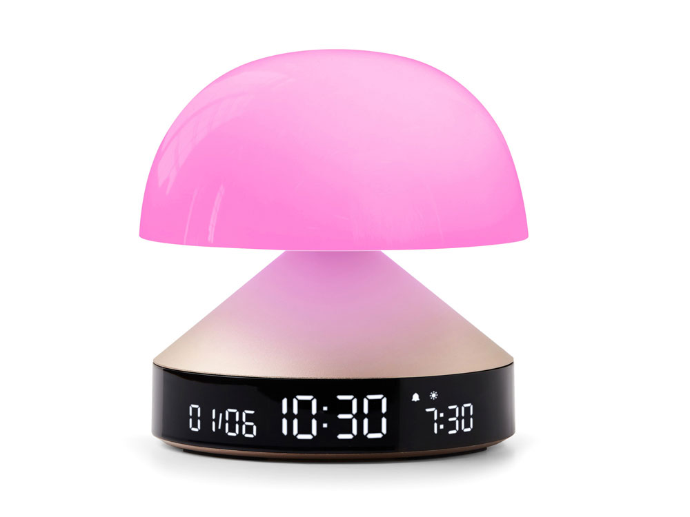 Светильник с часами и световым будильником Mina Sunrise