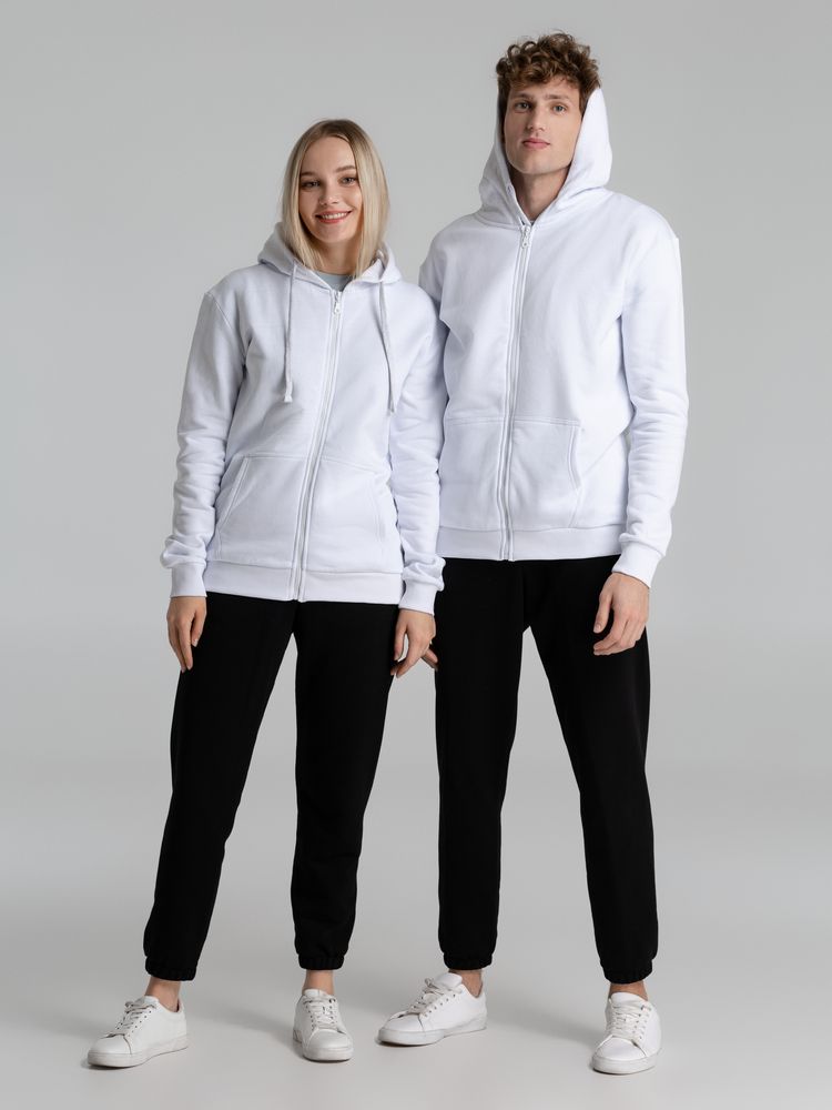 Толстовка на молнии с капюшоном Siverga Heavy 2.0, белая Толстовка на молнии с капюшоном Siverga Heavy 2.0, белая