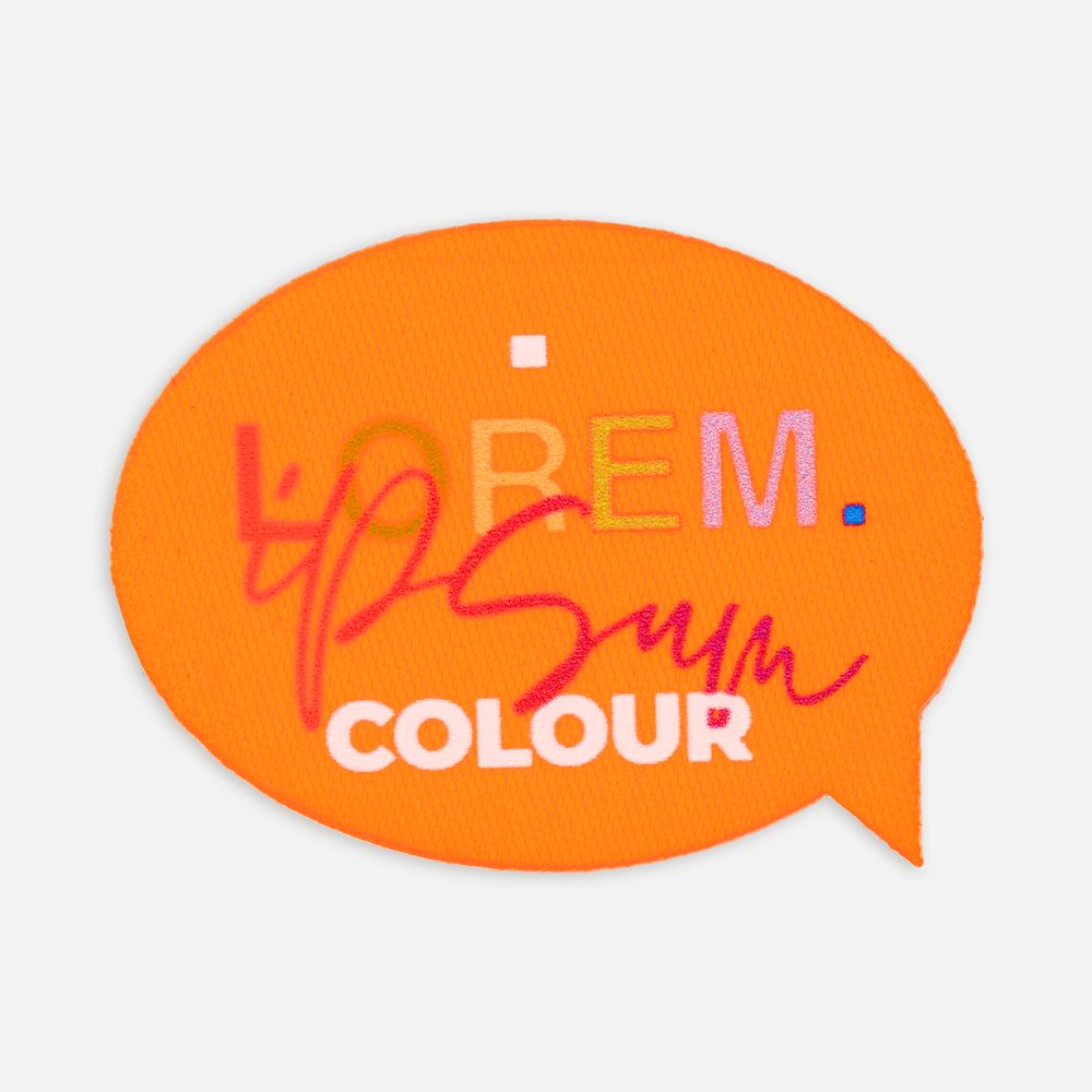 Наклейка тканевая Lunga Bubble, M, оранжевый неон