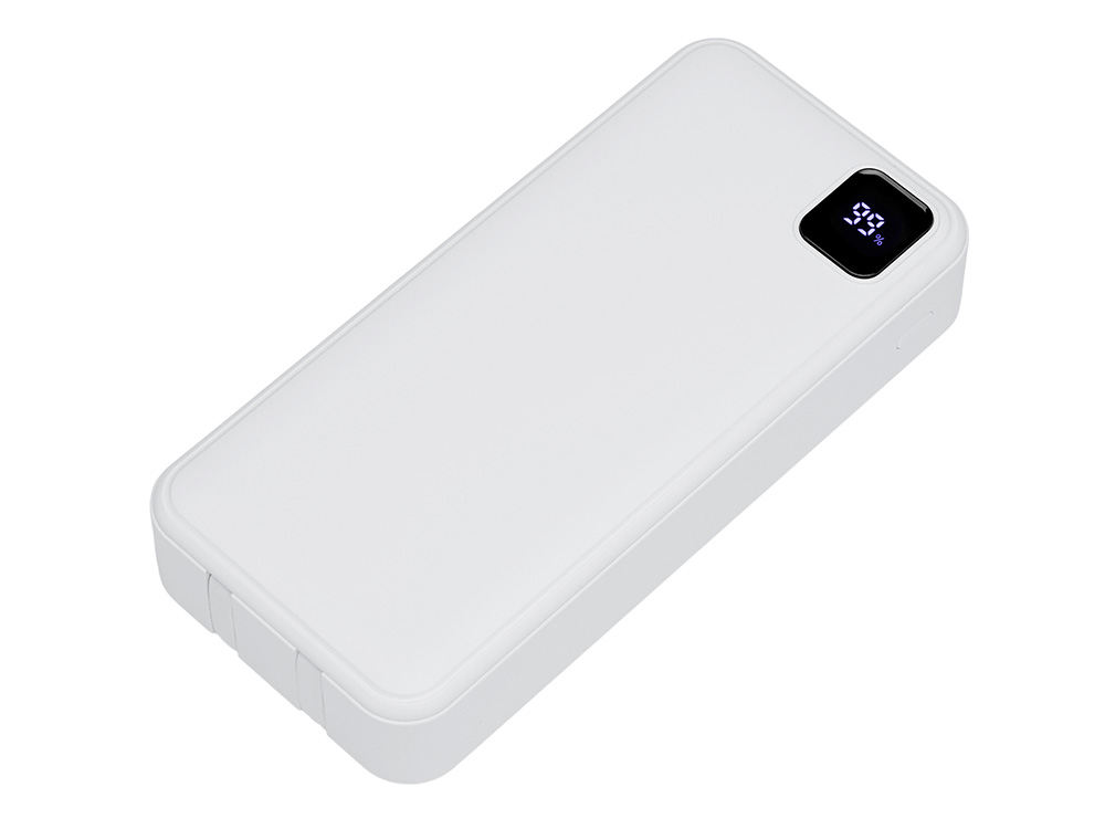 Внешний аккумулятор со встроенными кабелями Фрэйм Про, QC/PD, 20000 мАч