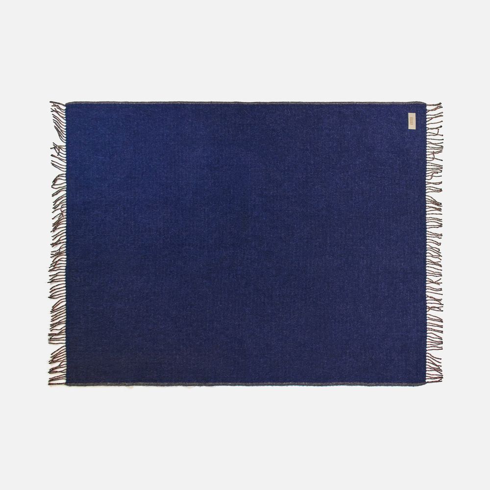 Плед Devika, синий с бежевым Плед Devika, синий с бежевым