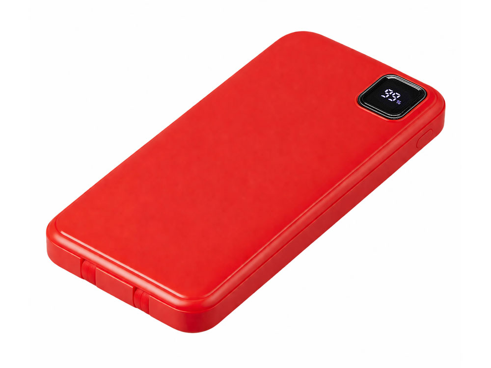 Внешний аккумулятор со встроенными кабелями Фрэйм, 10000 мАч