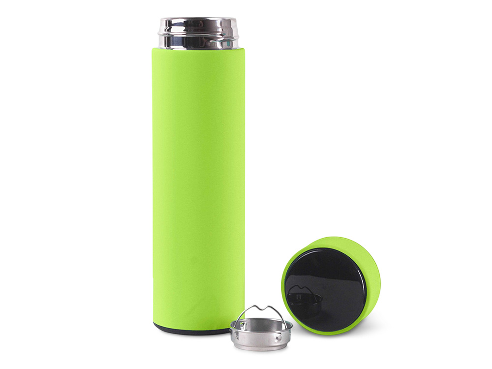 Термос FAMILY MARK LED, индикатор, soft touch