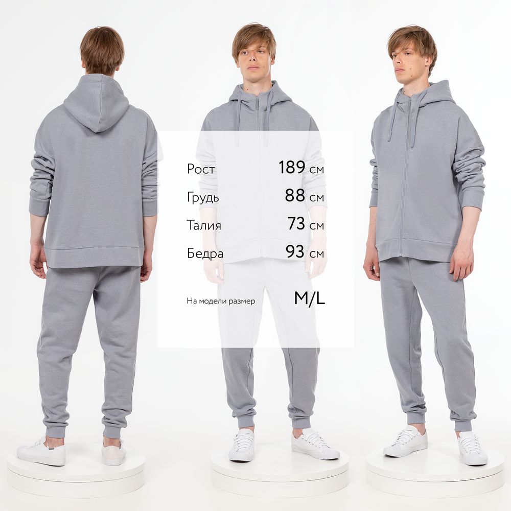 Толстовка унисекс H3, серая Толстовка унисекс H3, серая