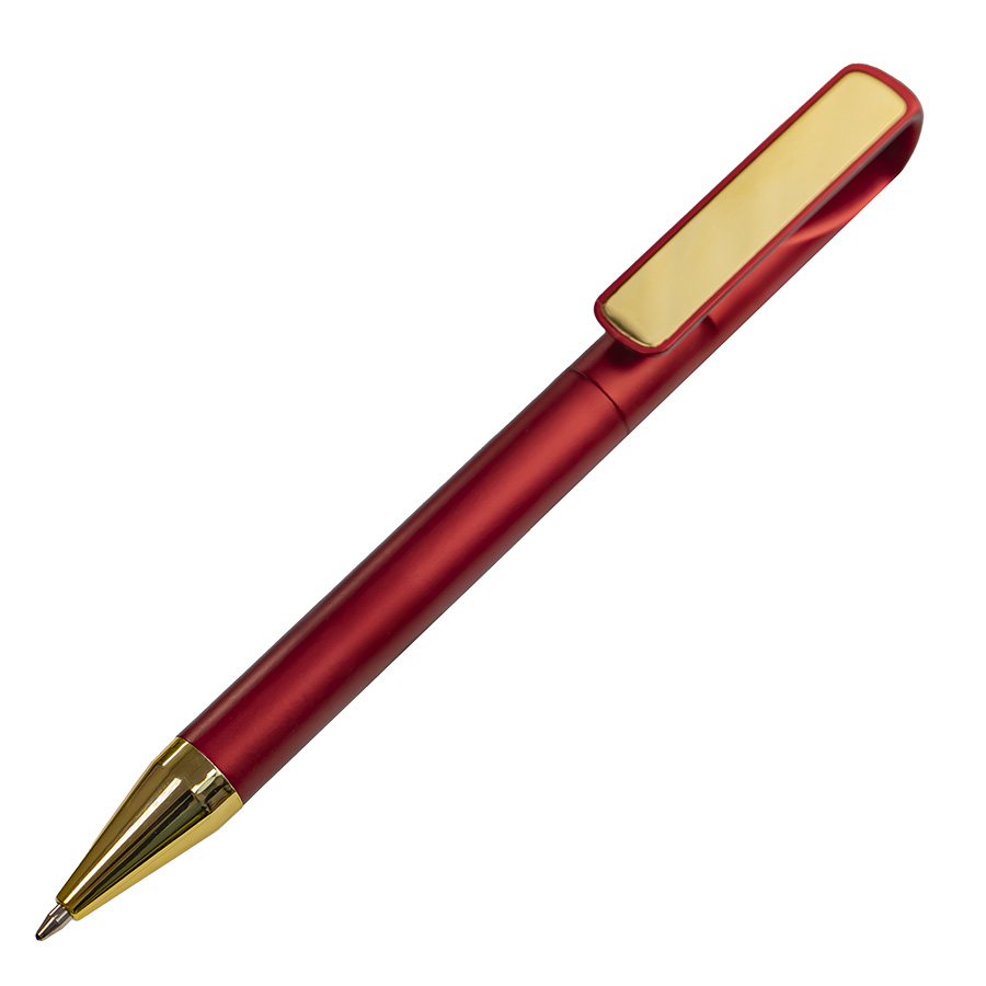 Ручка шариковая GLOSSY GOLD, синий металлик/золотой, пластик, металл