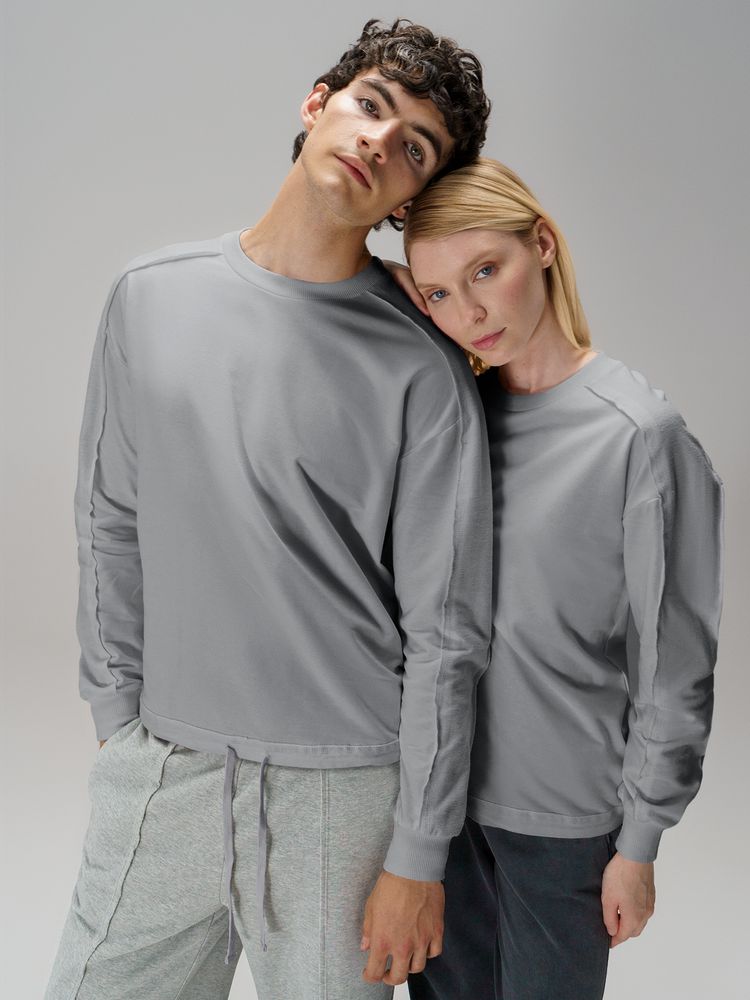 Свитшот унисекс Vozduh, светло-серый