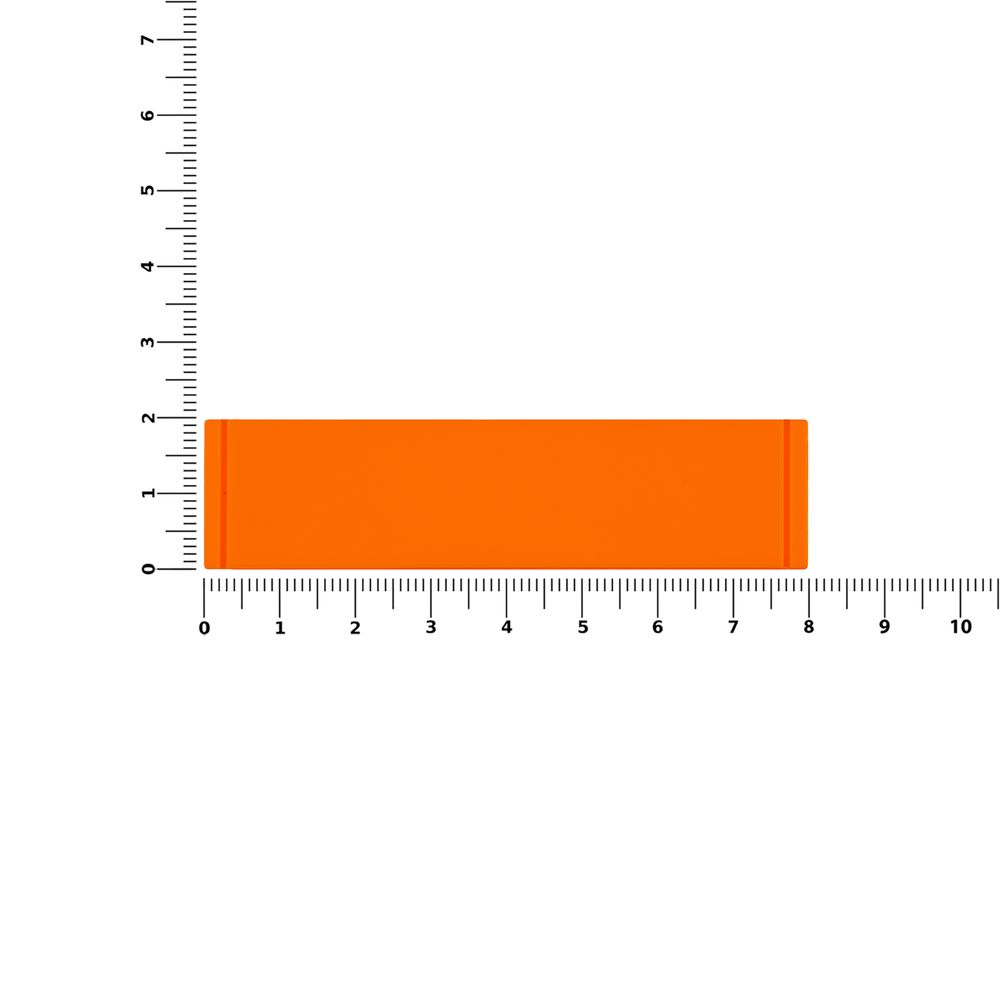 Лейбл из ПВХ Dzeta, S, оранжевый неон