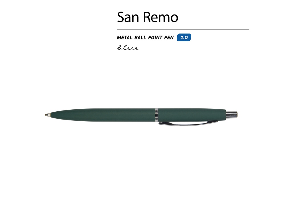 Ручка металлическая шариковая San Remo, софт-тач