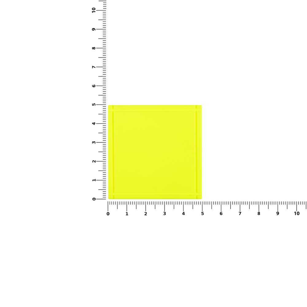 Лейбл из ПВХ Dzeta, L, желтый неон