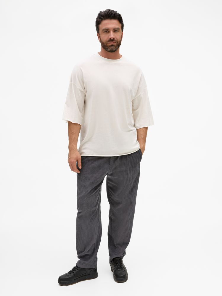 Футболка унисекс оверсайз T1, молочно-белая