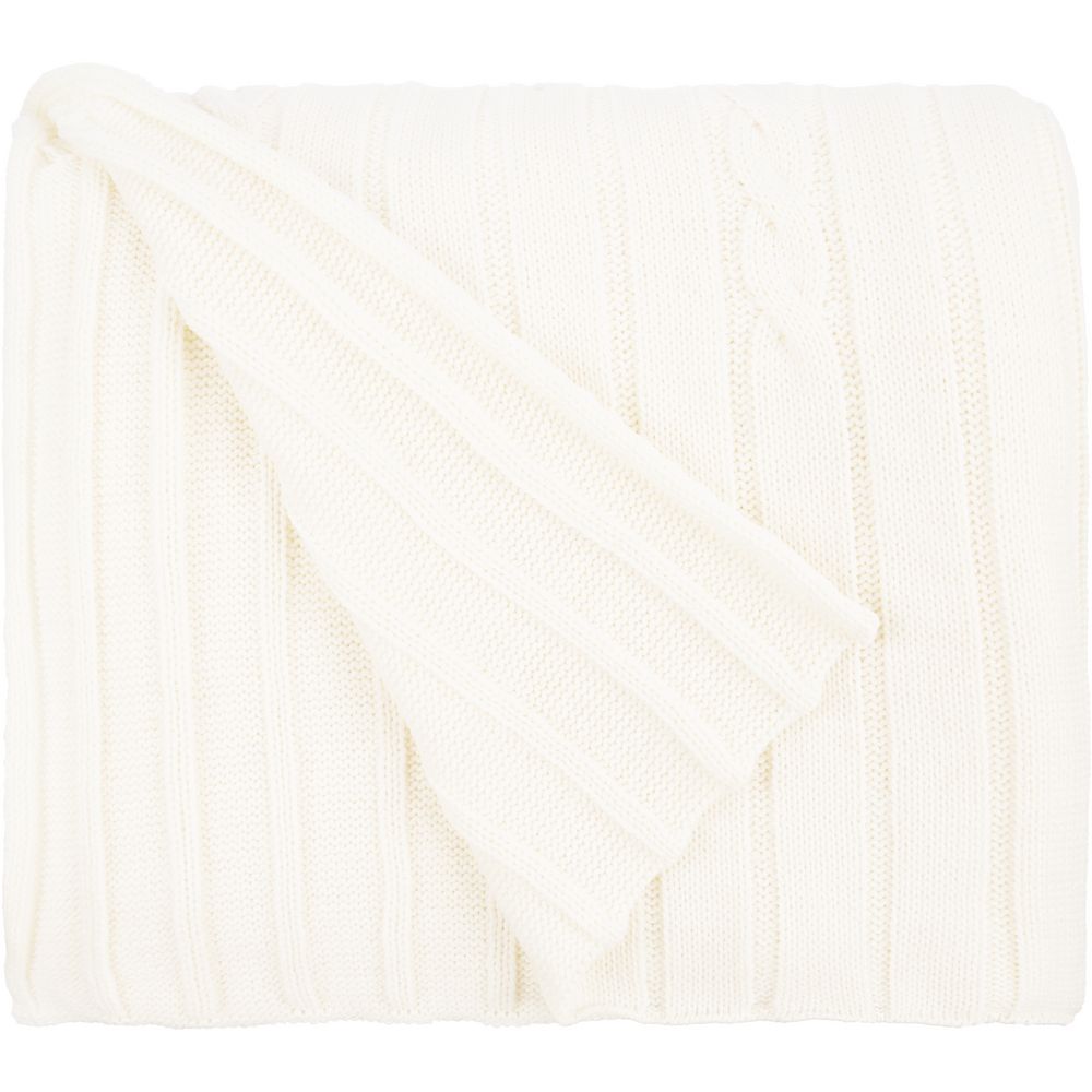 Плед Tressa, белый (молочный)