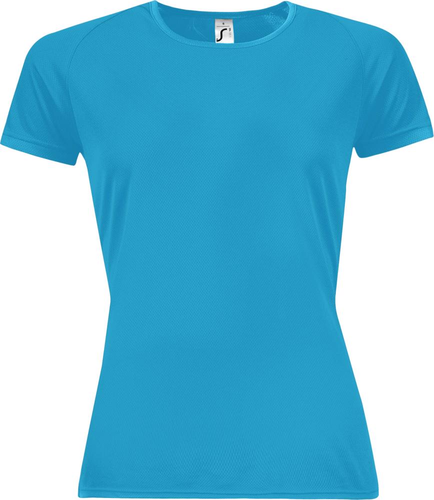 Футболка женская Sporty Women 140, бирюзовая Футболка женская Sporty Women 140, бирюзовая