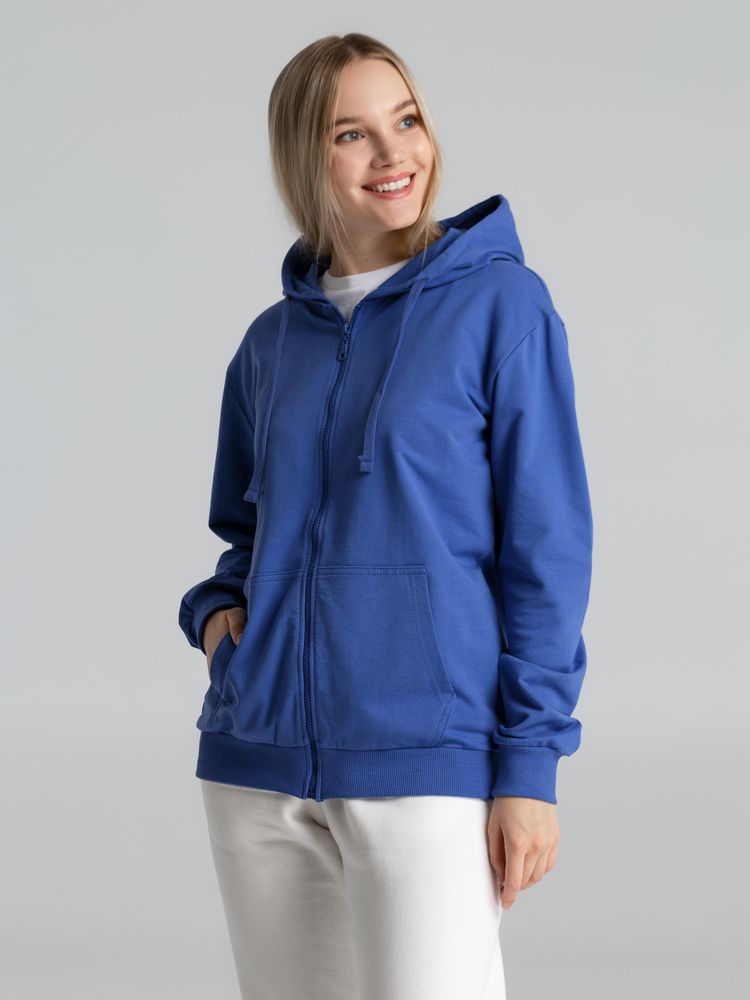 Толстовка на молнии с капюшоном Siverga 2.0, ярко-синяя Толстовка на молнии с капюшоном Siverga 2.0, ярко-синяя