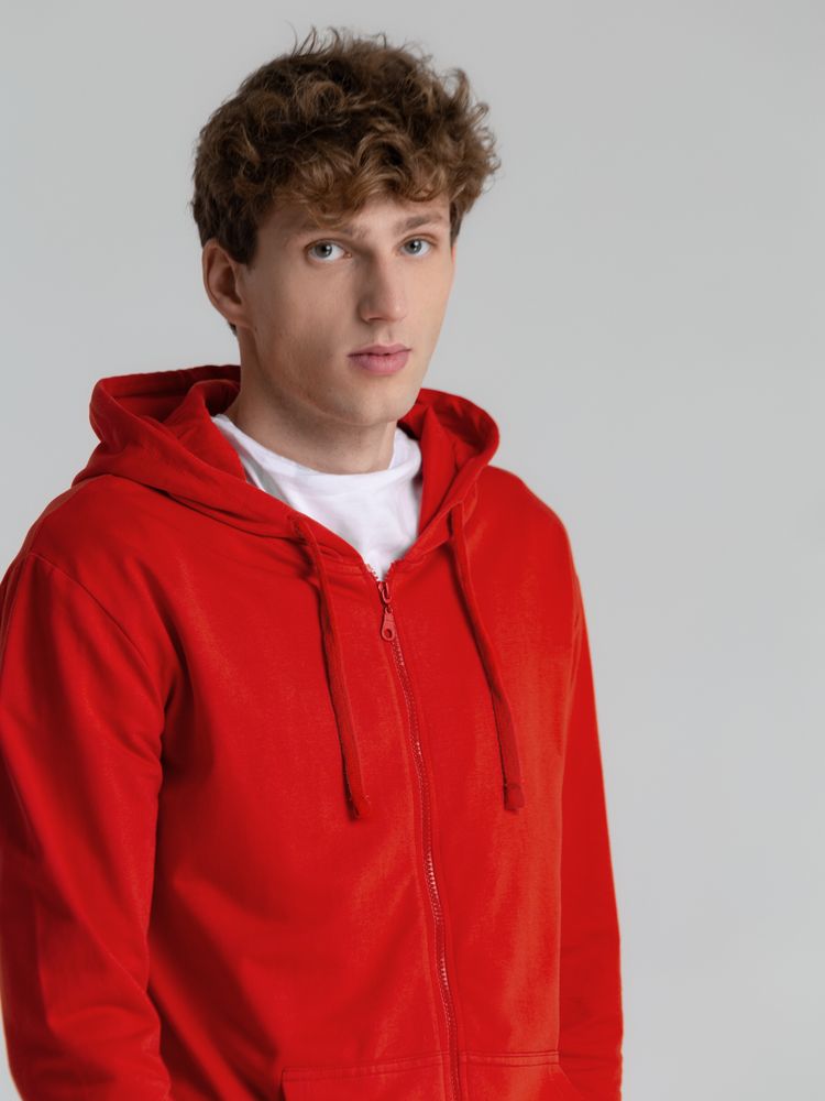 Толстовка на молнии с капюшоном Siverga 2.0, красная Толстовка на молнии с капюшоном Siverga 2.0, красная