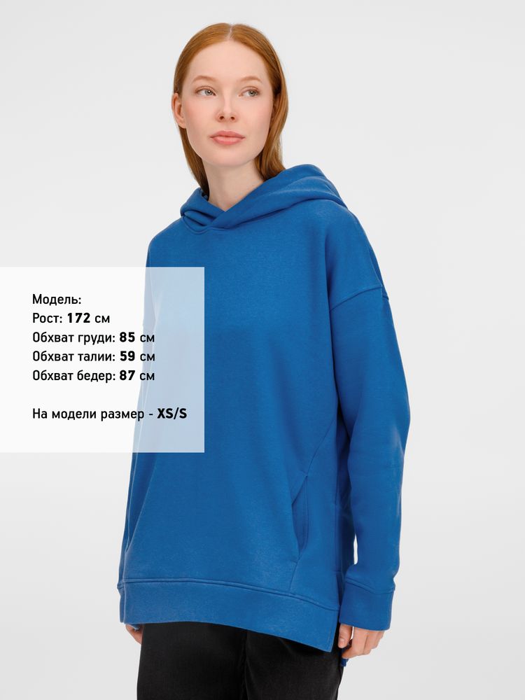 Худи оверсайз унисекс Tolla, синее (джинс)