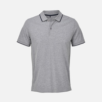 Рубашка поло унисекс Palermo, белая с темно-синим