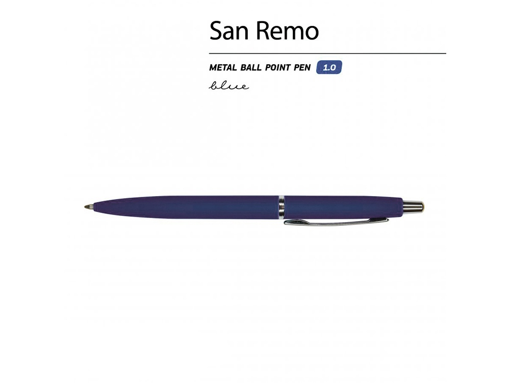 Ручка металлическая шариковая San Remo, софт тач