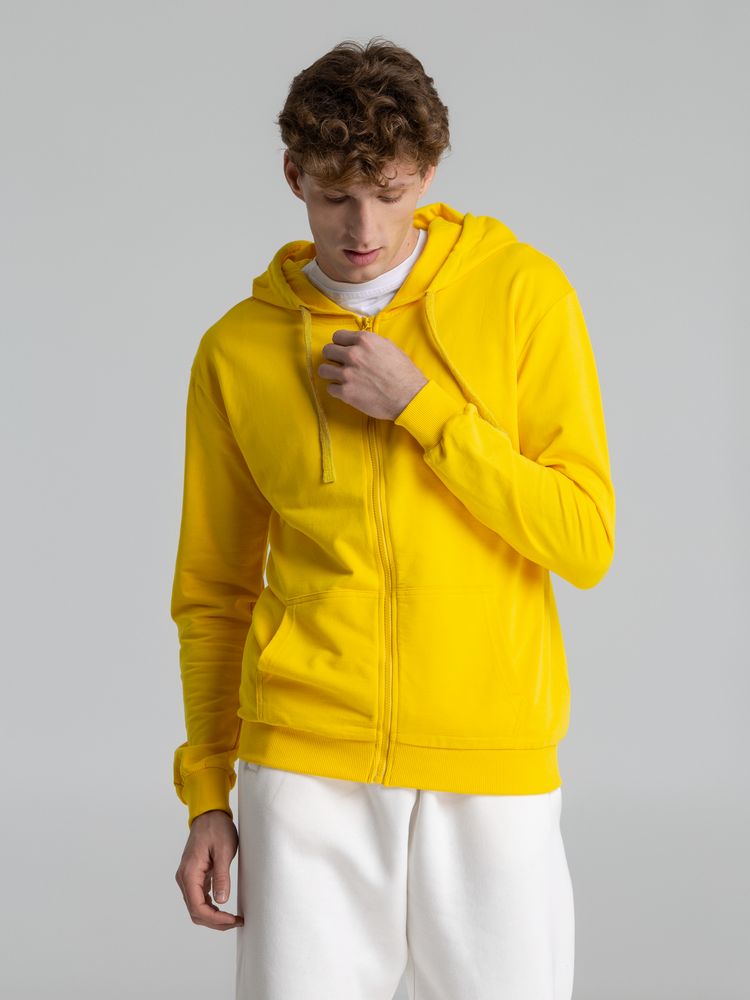 Толстовка на молнии с капюшоном Siverga 2.0, желтая Толстовка на молнии с капюшоном Siverga 2.0, желтая