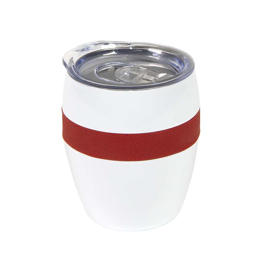 Термокружка LINE, белый/черный, сталь, 300 мл