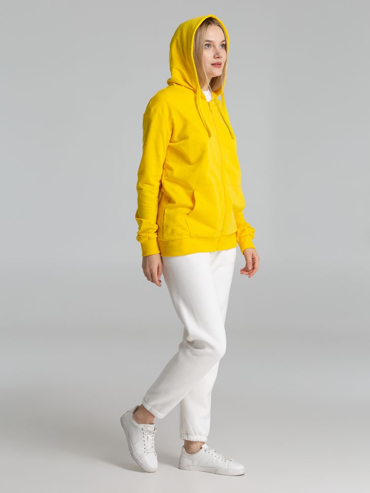 Толстовка на молнии с капюшоном Siverga 2.0, желтая Толстовка на молнии с капюшоном Siverga 2.0, желтая