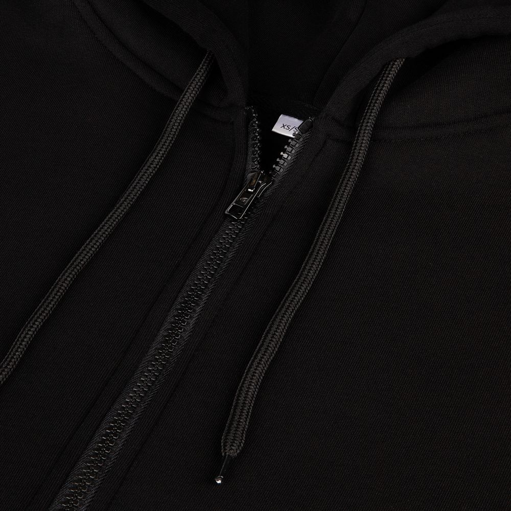 Толстовка унисекс оверсайз Zippy, черная Толстовка унисекс оверсайз Zippy, черная