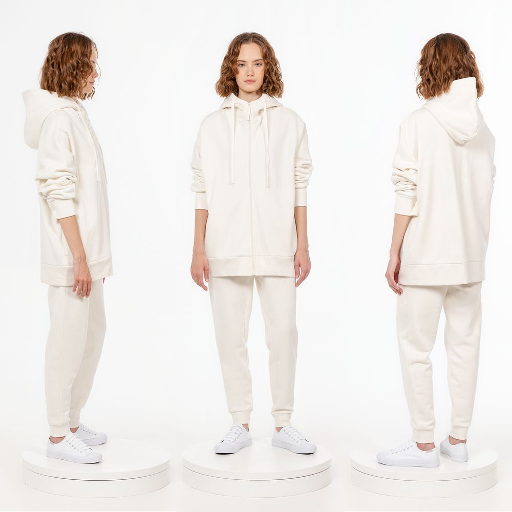 Толстовка унисекс H3, молочно-белая Толстовка унисекс H3, молочно-белая