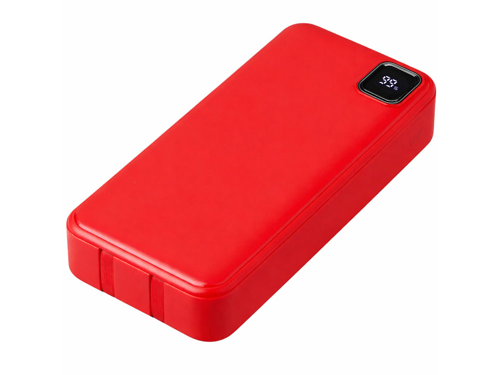 Внешний аккумулятор со встроенными кабелями Фрэйм Про, QC/PD, 20000 мАч