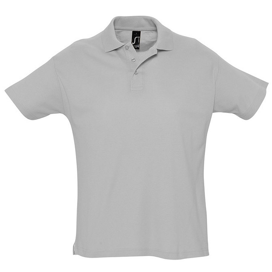 Рубашка поло мужская SUMMER II, серый меланж, L, 85% хлопок, 15% вискоза, 170 г/м2
