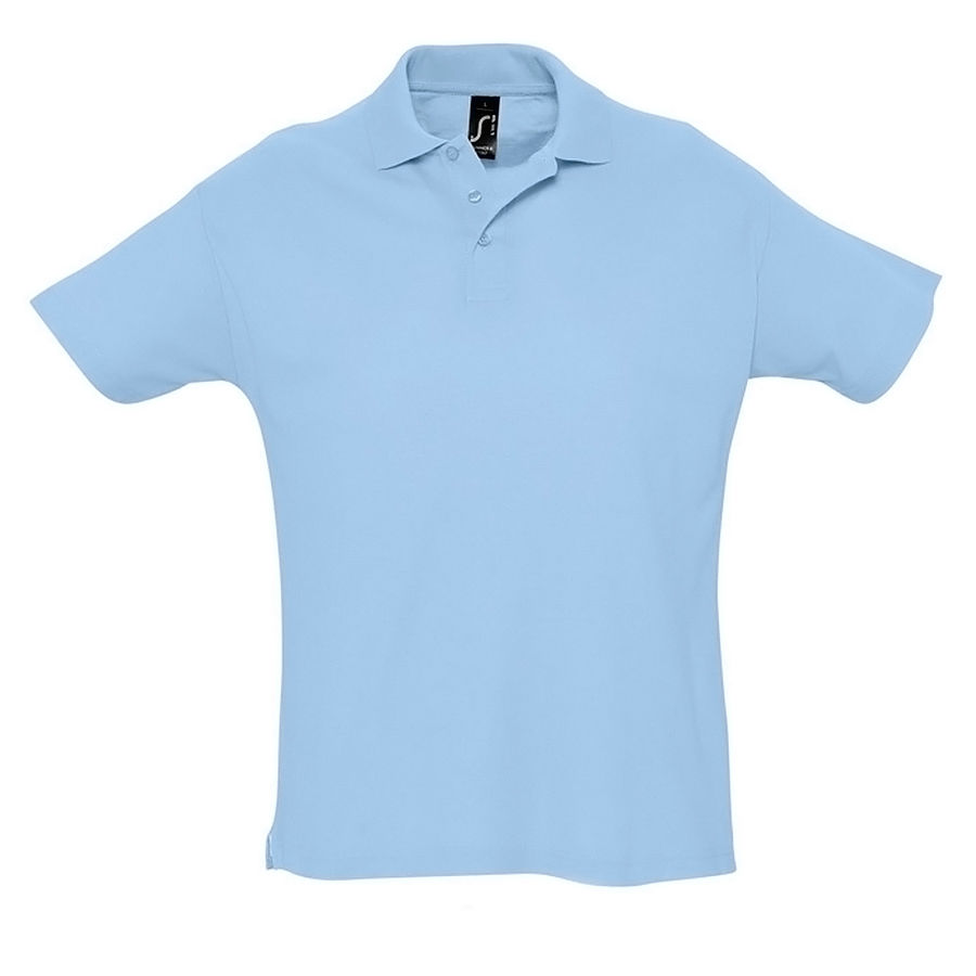 Рубашка поло мужская SUMMER II, голубой, M, 100% хлопок, 170 г/м2